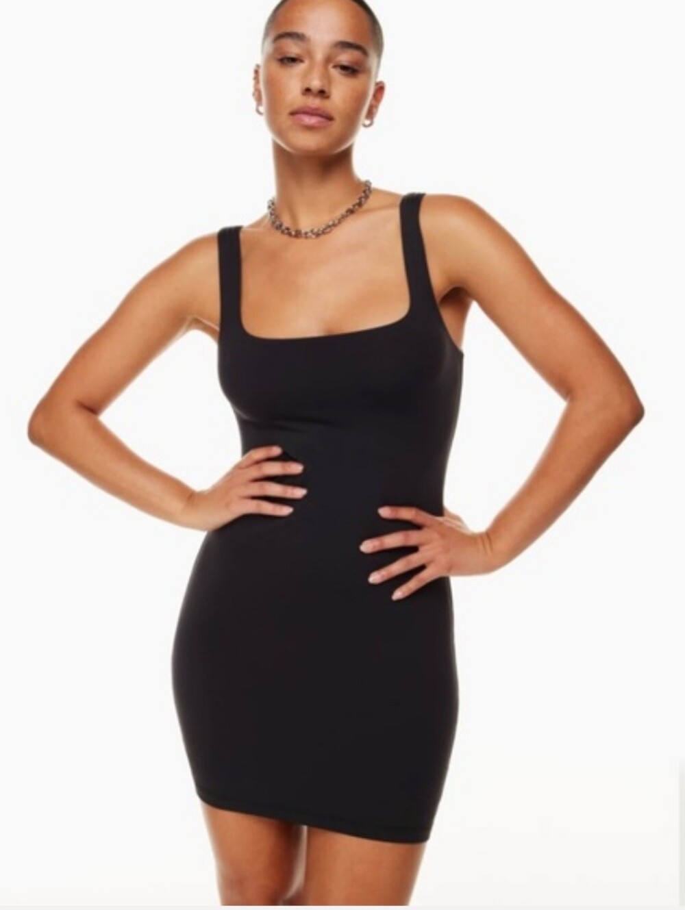 Aritzia Babaton Contour Black Mini Dress Sz M